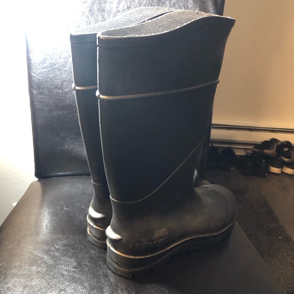 Servus Unisex’s Black Rubber Rain Boots / Men's Size 6/Women's Size 8 - Picture 7 of 10
